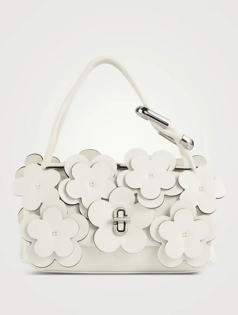 The Mini Dual Leather Bag With Daisy Appliqué