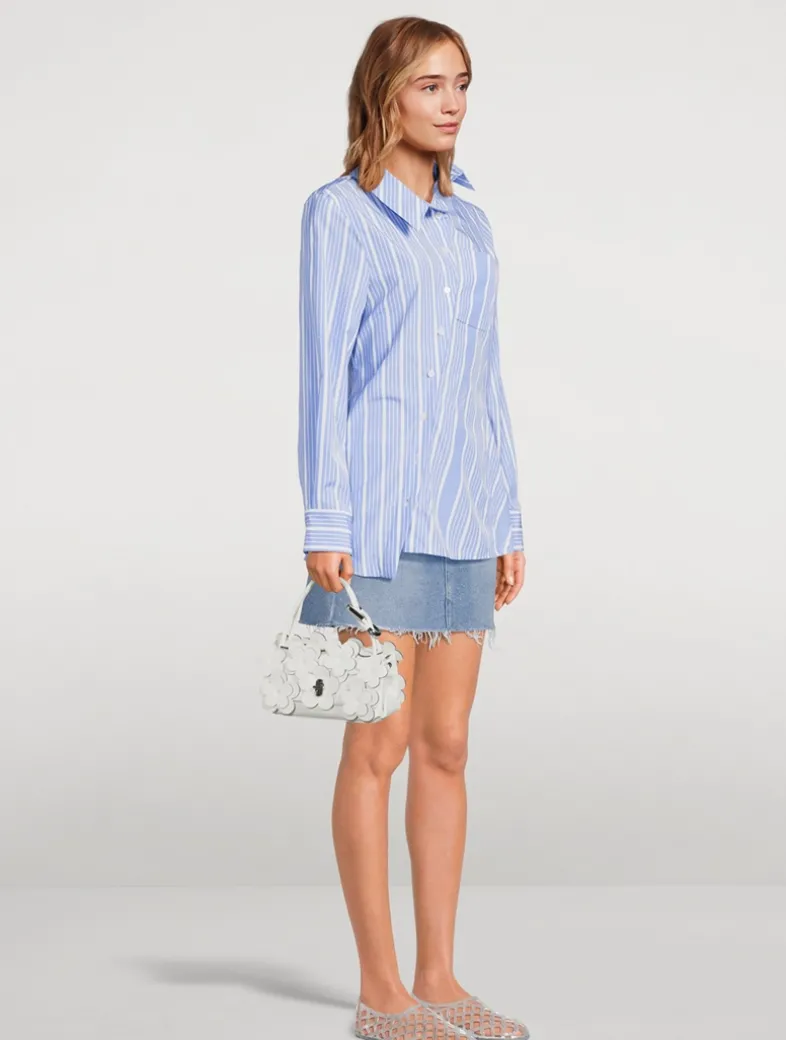 The Mini Dual Leather Bag With Daisy Appliqué