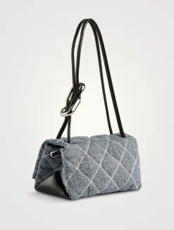 The Mini Dual Quilted Denim Bag