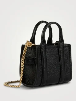 The Nano Leather Crossbody Tote Bag