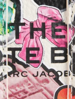 The Nano Leather Tote Bag Charm In Sticker Print