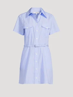 The Safari Shirt Dress In Stripe Print