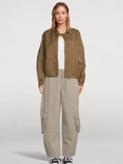 The Satin-Trim Tank Top