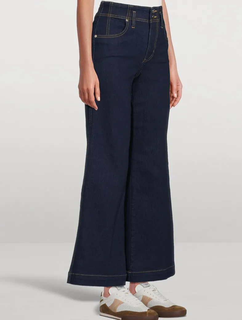 The Seamed Wide-Leg Jeans