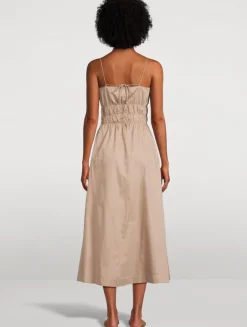 The Shirred Strappy Dress