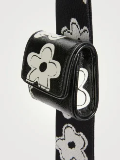 The Snapshot Leather Camera Bag In Daisy Print