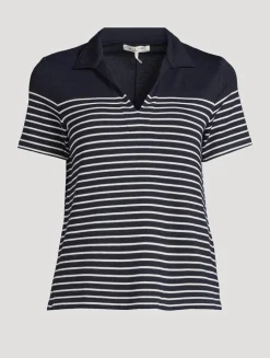The Stripe Knit Polo Shirt