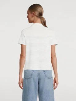 The Stripe Knit Polo Shirt