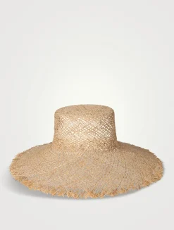The Sundowner Frayed Raffia Sun Hat