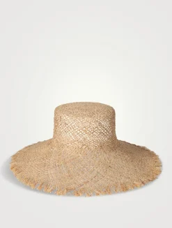 The Sundowner Frayed Raffia Sun Hat