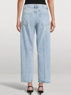 The Vertical Crop Straight-Leg Jeans
