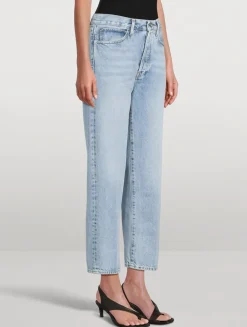 The Vertical Crop Straight-Leg Jeans