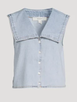 The Yacht Cropped Denim Shirt
