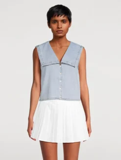 The Yacht Cropped Denim Shirt