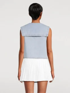 The Yacht Cropped Denim Shirt
