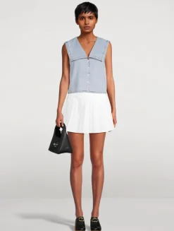 The Yacht Cropped Denim Shirt