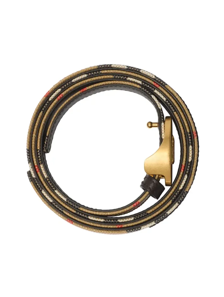 Thin Reversible Check Knight Stamp Belt