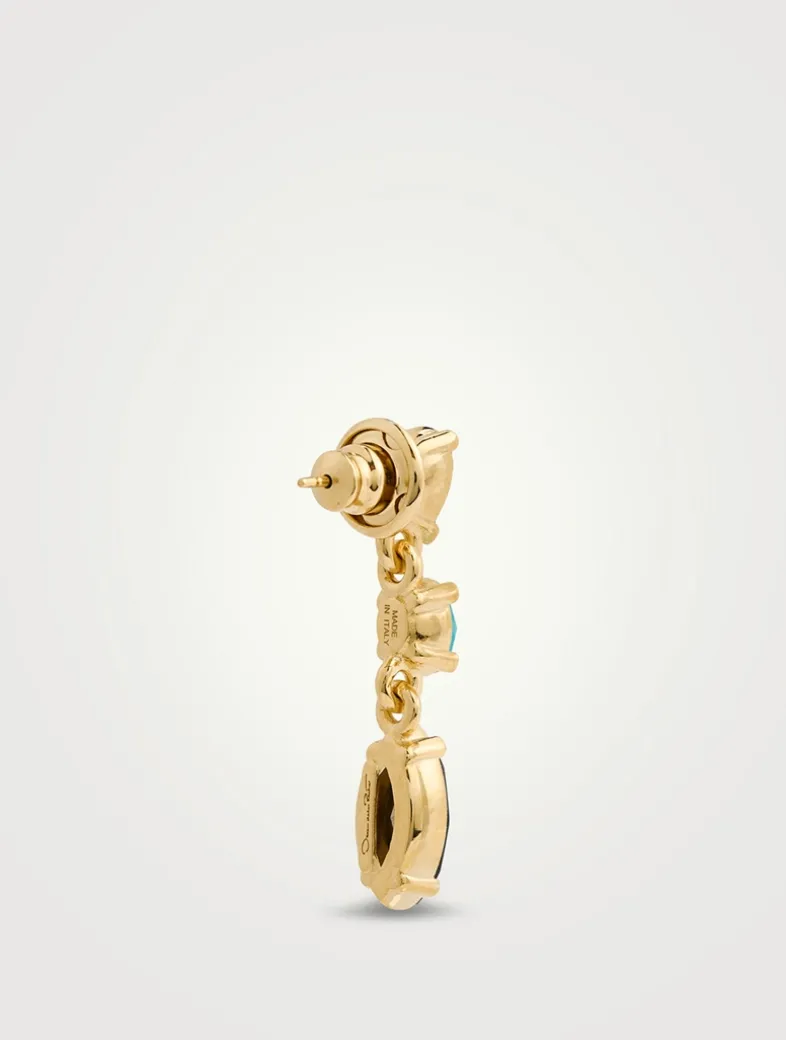 Three-Drop Crystal Earrings