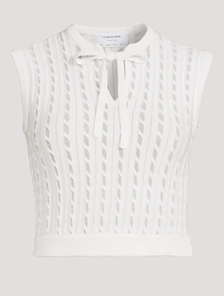 Tie-Neck Sleeveless Top