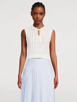 Tie-Neck Sleeveless Top