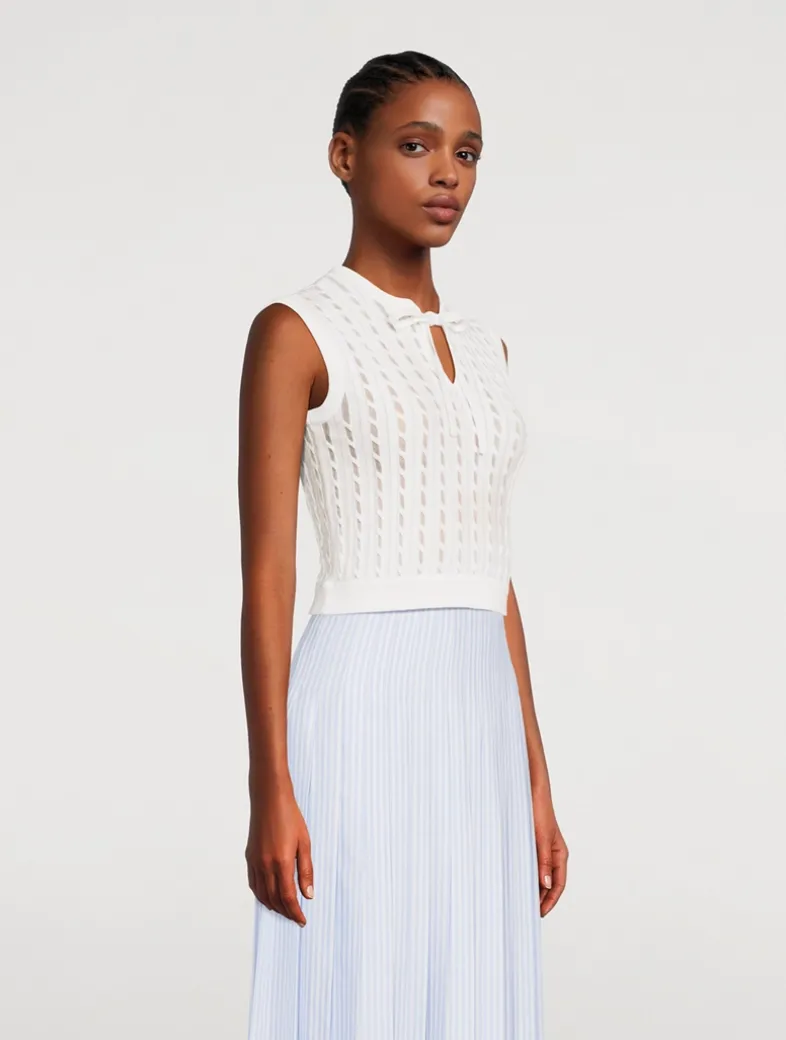 Tie-Neck Sleeveless Top