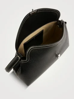 T-Lock Leather Clutch