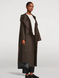 T-Lock Leather Clutch