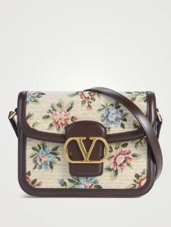 9TO5 Floral Jacquard Crossbody Bag