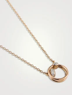 Together 18K Rose Gold Pendant Necklace With Diamonds
