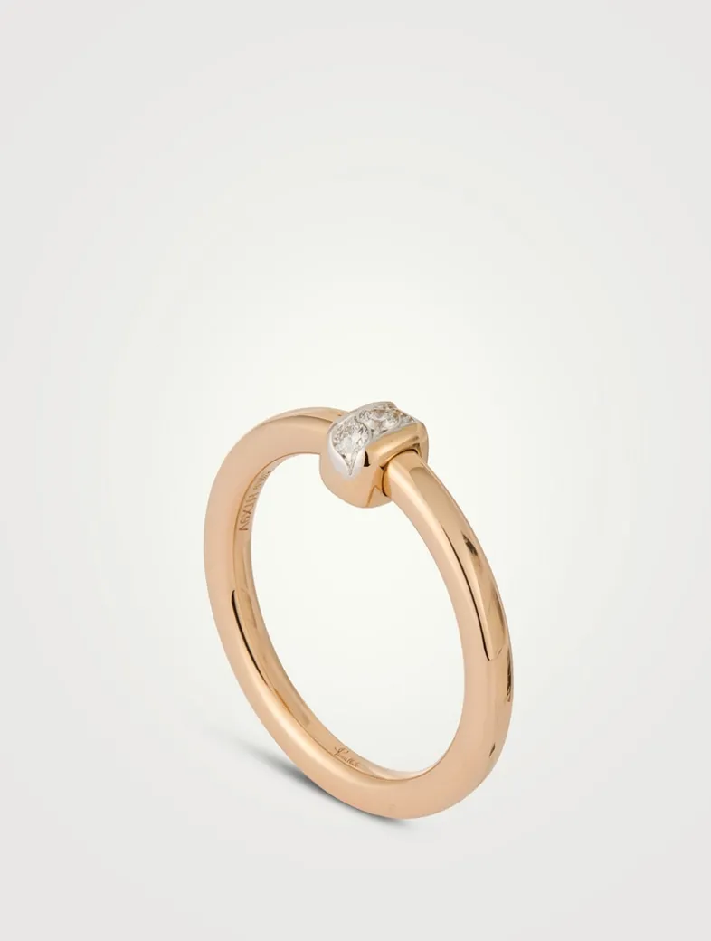 Together 18K Rose Gold Ring With Diamonds