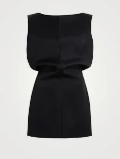 Toma Crêpe Satin Blouson Mini Dress