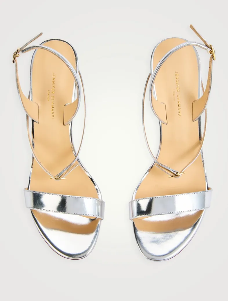 Tommaso Metallic Leather Sandals