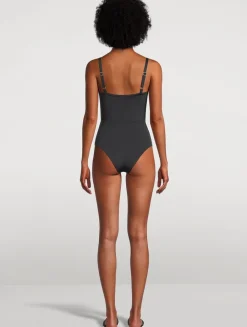 Tortoise Ring Cut-Out One-Piece Swimsuit