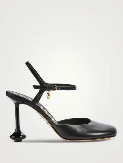 Toy Leather Ankle-Strap Pumps