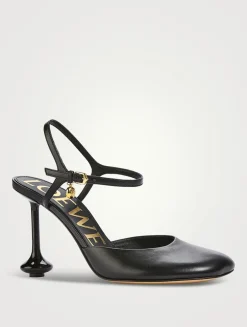 Toy Leather Ankle-Strap Pumps