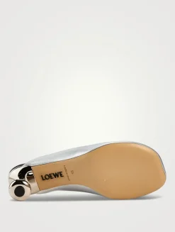 Toy Metallic Leather Mules