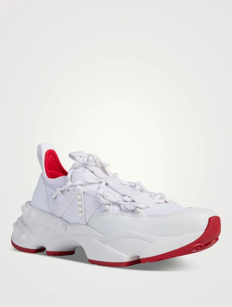 Trailrun Mesh And Leather Sneakers