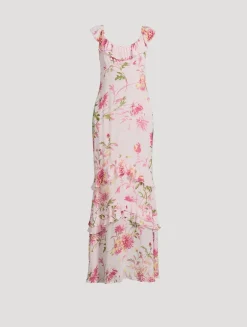Tripoli Ruffled Maxi Dress In Floral Print