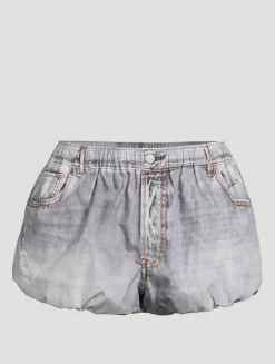 Trompe L'œil Bubble-Hem Shorts