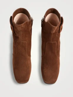 Très Vivier Suede Ankle Boots