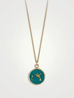 True Colors Hummingbird 14K Gold Talisman Necklace