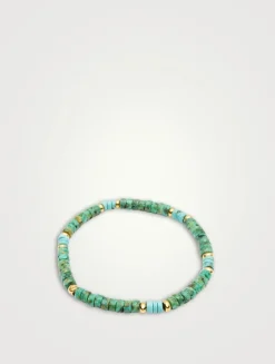 Turquoise Heishi Beaded Bracelet