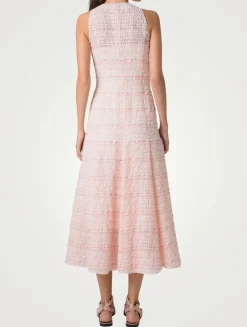 Tweed Organzino Midi Dress