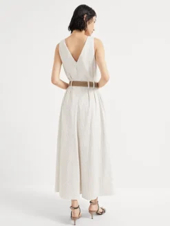 Twill Dress With Monili