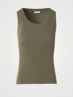 Twisted Cotton Rib Tank Top