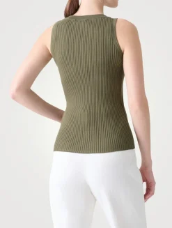 Twisted Cotton Rib Tank Top