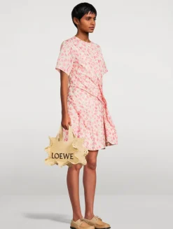 Twisted Mini Dress In Floral Print