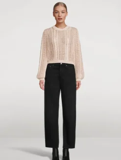 Twisted Seam Straight Jeans