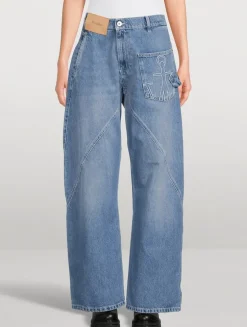 Twisted Workwear Wide-Leg Jeans