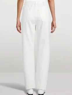 Twisted-Seam Straight Jeans